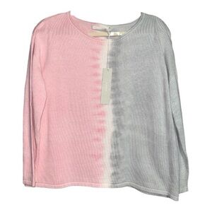 One Grey Day | Alma Tie Dye Pullover | Pink & Gray Gradient | Oversized Fit